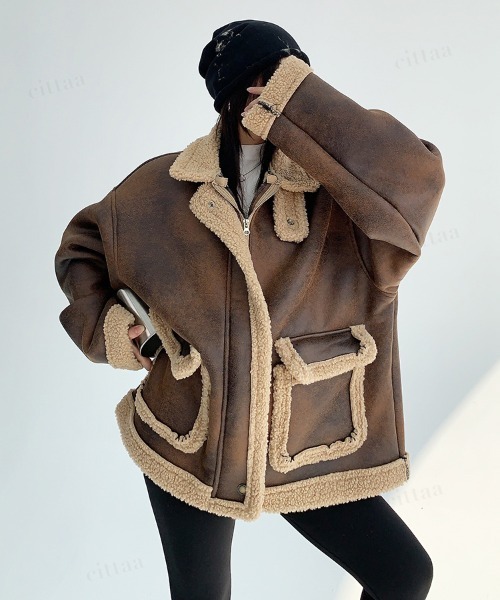 Dalfwin（ダールフィン） ムートンコート ボアコート 韓国ファッション