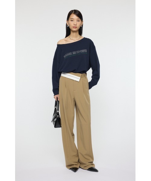 MOUSSY（マウジー） トレーナー スウェット OFF SHOULDER LOGO SWEAT