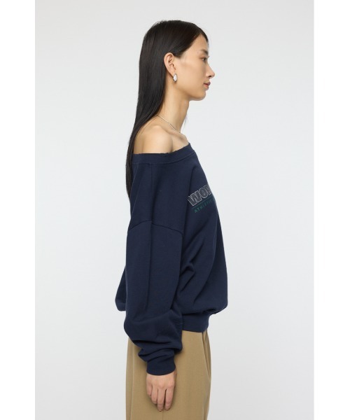 MOUSSY（マウジー） トレーナー スウェット OFF SHOULDER LOGO SWEAT