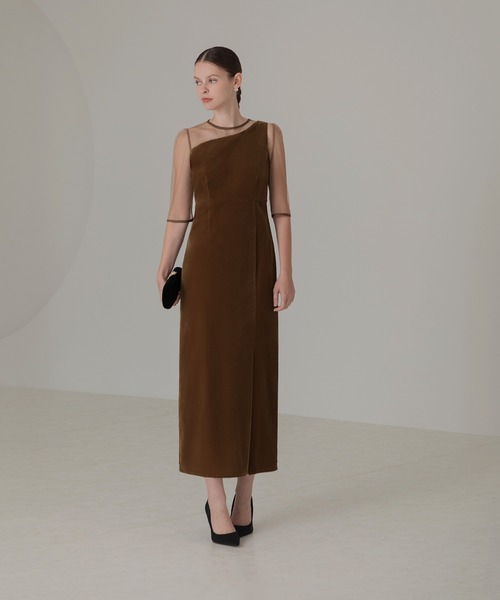 ブラウン ノースリーブ ワンピース 中古 美品 Leja（レジャ） ノースリーブワンピース - ブラック レディース