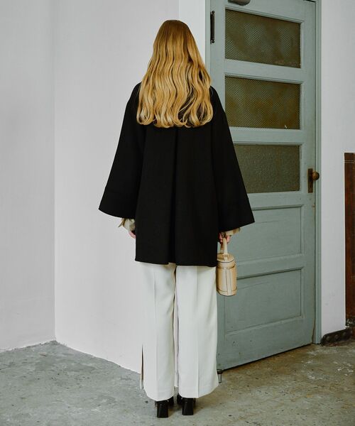 cle blatt コート アウター スタンドカラーウールコート レディース