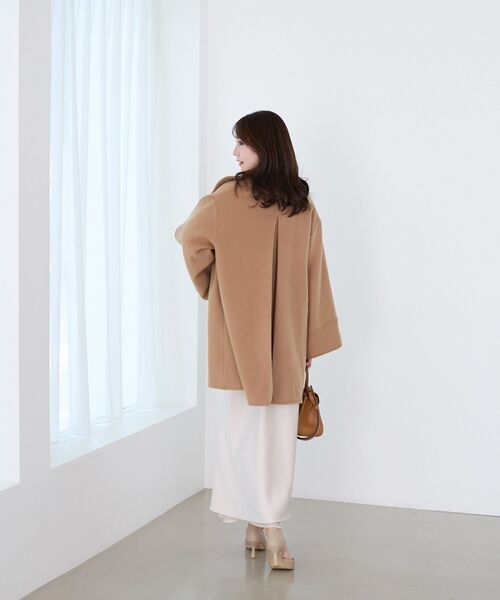 cle blatt コート アウター スタンドカラーウールコート レディース