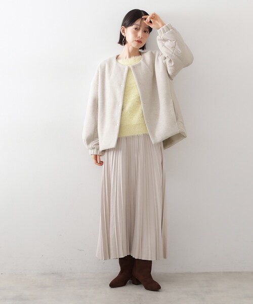 THE SHOP TK ジャケット ノーカラージャケット 前後で印象が変わる