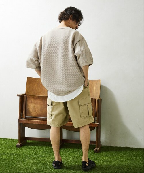 「JOURNAL STANDARD relume」 半袖ニット LARGE イエロー メンズ_画像6