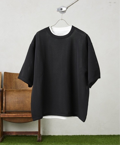 「JOURNAL STANDARD relume」 半袖ニット LARGE イエロー メンズ_画像7