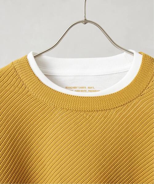 「JOURNAL STANDARD relume」 半袖ニット LARGE イエロー メンズ_画像8