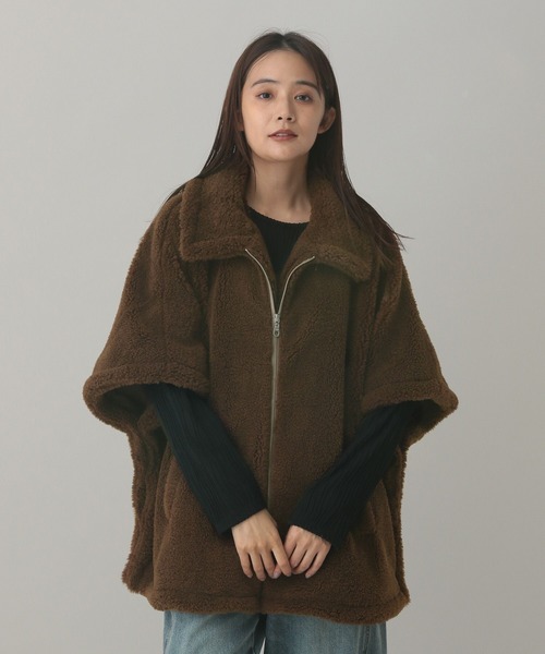 BABYLONE カーキポンチョ ウール混紡 ジャックウルフスキン（JackWolfskin）（メンズ）レインコート レイン