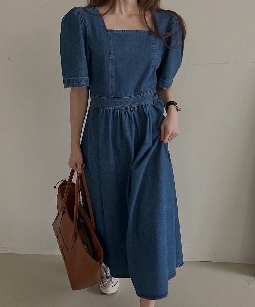 「FAVORITO」 半袖ワンピース F ブルー レディース_画像3