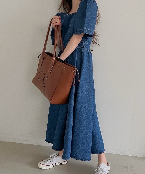 「FAVORITO」 半袖ワンピース F ブルー レディース_画像4