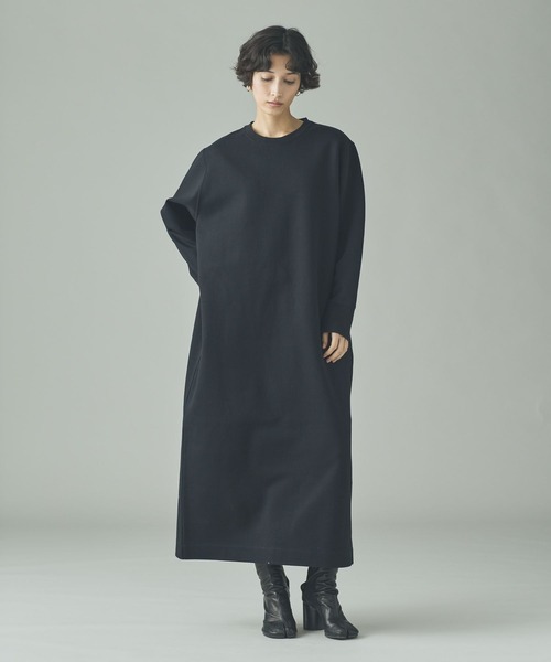 curensology ジップアップ ロング ワンピース 黒 ウール Curensology（カレンソロジー） ワンピース /ダンボールワンピース