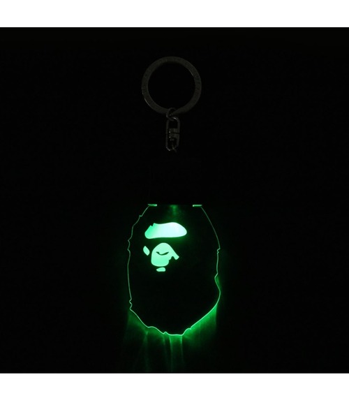 A BATHING APE（アベイシングエイプ） キーホルダー APE HEAD LED