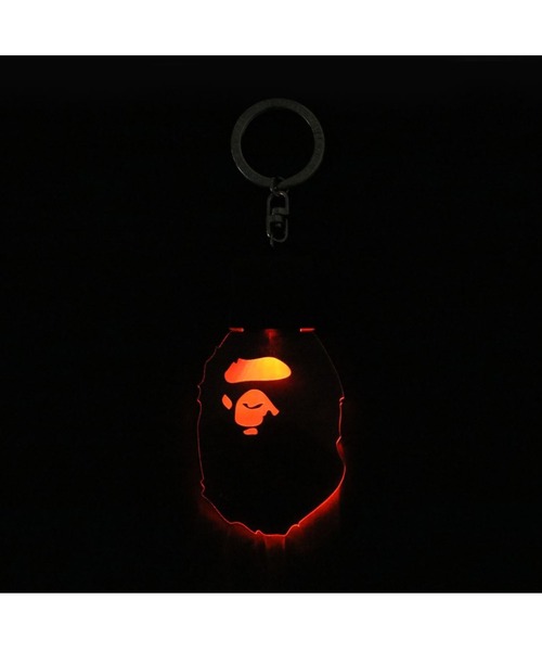 A BATHING APE（アベイシングエイプ） キーホルダー APE HEAD LED