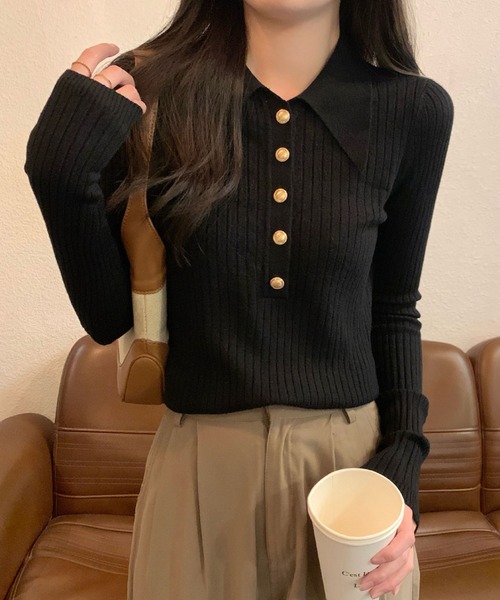 2ly2 ニット セーター 襟付きフェミニンニット レディース : ZOZOTOWN