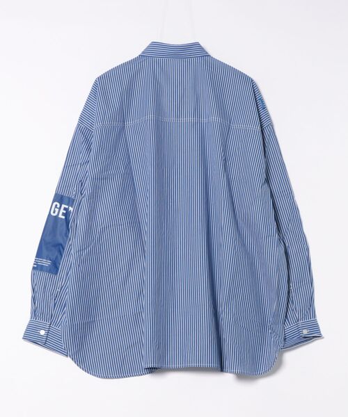 「GEORGE'S」 長袖シャツ MEDIUM ブラウン メンズ_画像2