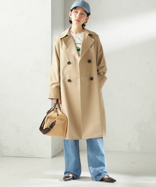 エポカ 40 L キルティングライナー付き トレンチコート ベルベットコート エポカ 40 L キルティングライナー付き トレンチコート ベルベットコート