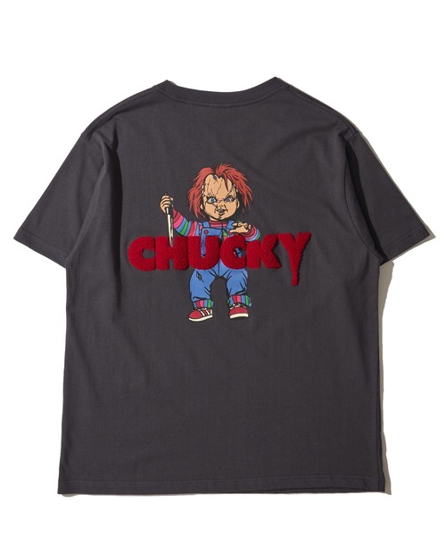 CHUCKY チャッキー Crazy in Love 刺繍Tシャツ　Mサイズ チャッキー CRAZY IN LOVE Tシャツ ブラック CHUCKY & TIFF FOREVER 3L