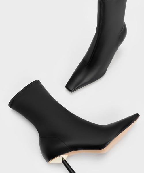 「CHARLES & KEITH」 ブーツ 23.5cm オフホワイト レディース_画像5