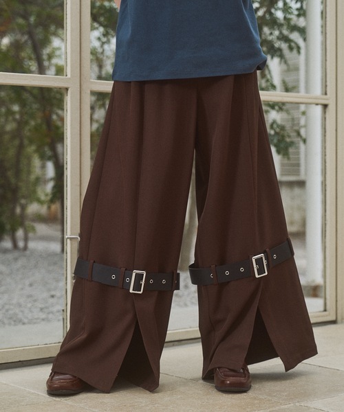 新品未使用 キャッスル メンズLL-XXL相当　スノーモービル パンツ ズボン Casper John（キャスパージョン） スラックス Slit baggy belt slacks