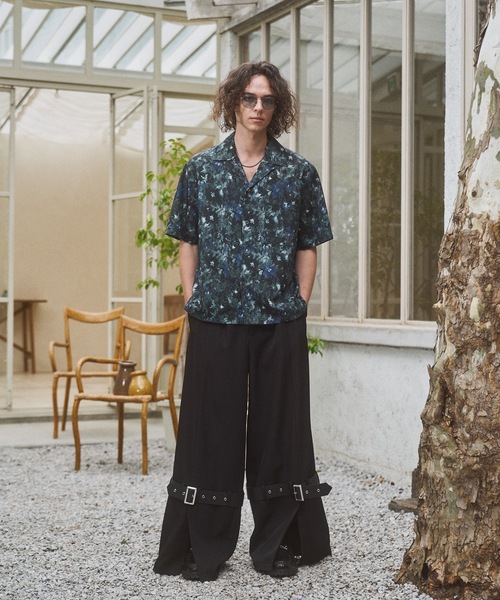Casper John（キャスパージョン） スラックス Slit baggy belt slacks