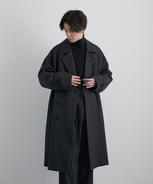 「JUNRED」 トレンチコート L グリーン メンズ_画像2