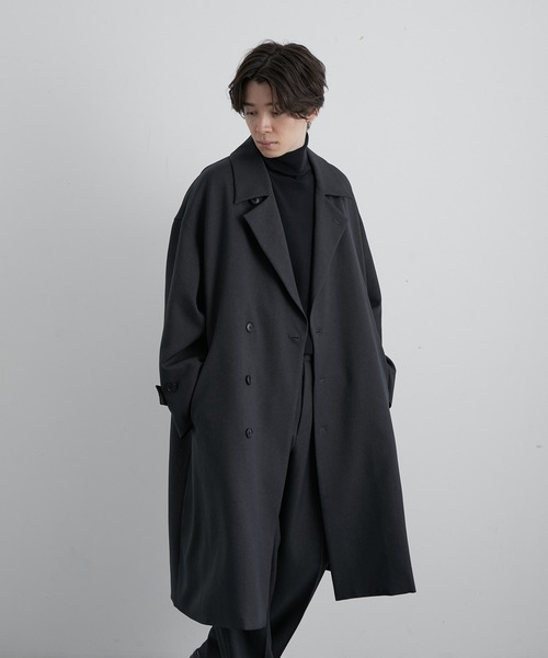「JUNRED」 トレンチコート L グリーン メンズ_画像4