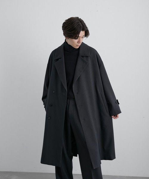「JUNRED」 トレンチコート L グリーン メンズ_画像5
