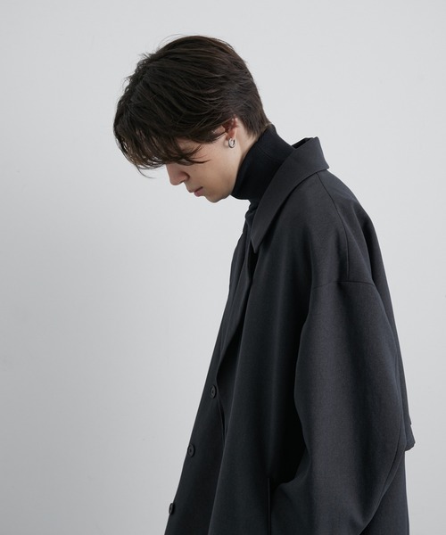 「JUNRED」 トレンチコート L グリーン メンズ_画像8