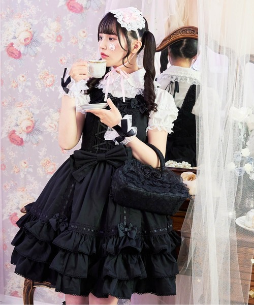 1%・ファンデカットフリルブルゾン 4ブラック リボンフリルブルゾン【期間限定価格】 | POETIQUE -outlet- | axes