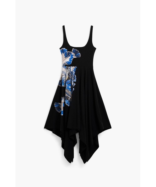 ワンピース Christian Lacroix ブラックのストラップAラインドレスの画像
