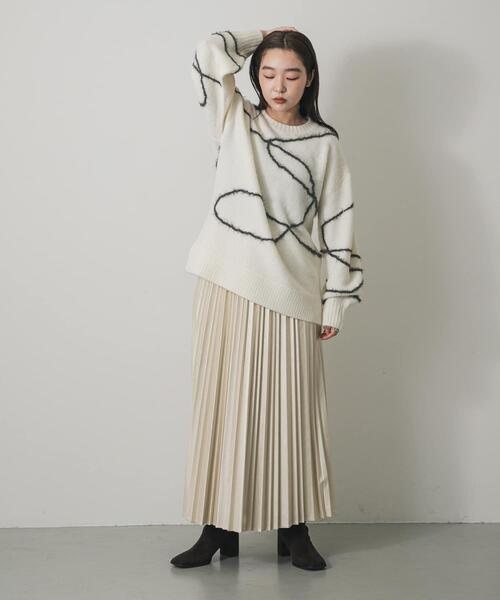 「SENSE OF PLACE by URBAN RESEARCH」 プリーツスカート ONE アイボリー レディース_画像2