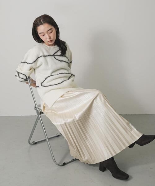 「SENSE OF PLACE by URBAN RESEARCH」 プリーツスカート ONE アイボリー レディース_画像4