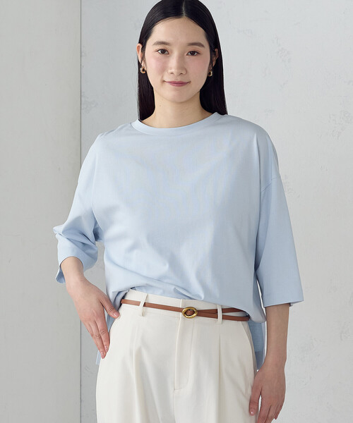COMME CA ISM（コムサイズム） tシャツ 「接触冷感」7分袖 カットソー