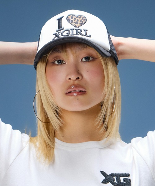 X-girl（エックスガール） メッシュキャップ キャップ 帽子 I LOVE X