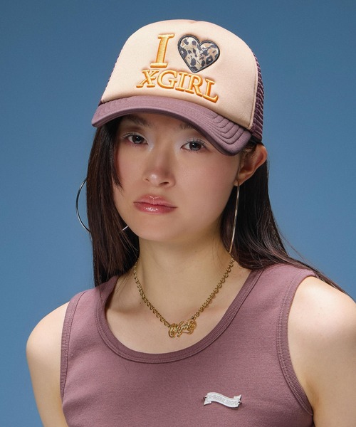 X-girl（エックスガール） メッシュキャップ キャップ 帽子 I LOVE X