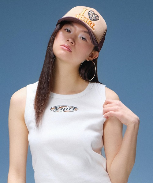X-girl（エックスガール） メッシュキャップ キャップ 帽子 I LOVE X