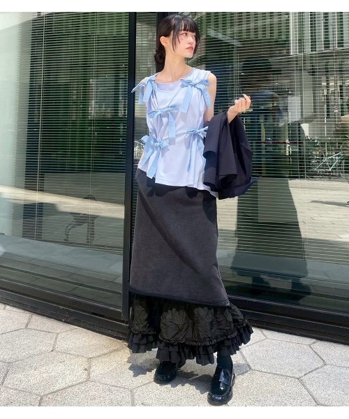 LE CIEL BLEU（ルシェルブルー） スカート ウォッシュドスウェット