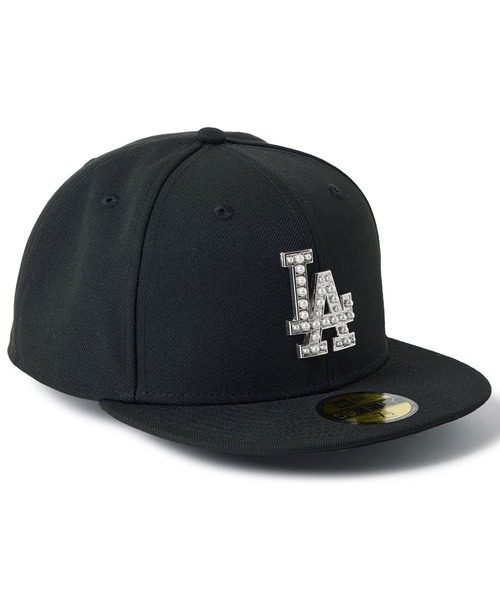 New Era 59FIFTY LA ブラックキャップ 7 1/4 NEW ERA（ニューエラ） キャップ 帽子 NEWERA-59FIFTY PEARL BADGE