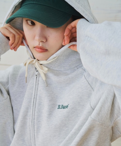 「BROKEN BASE」 ジップアップパーカー MEDIUM 杢グレー メンズ_画像8