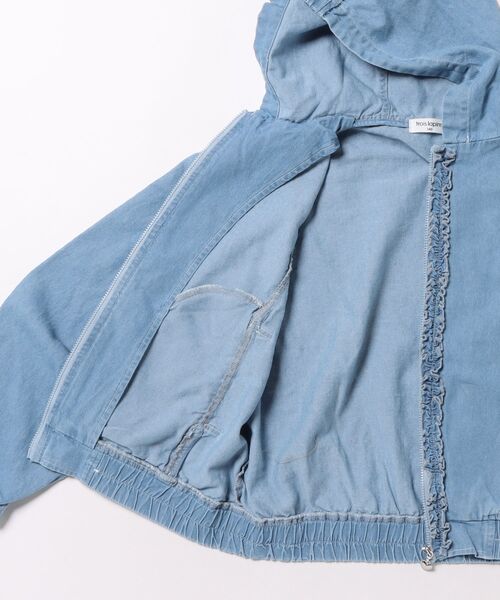 パーカー 「Trois Lapins」 テンセルデニム ジップアップフーディー キッズ 子供服 女の子の画像
