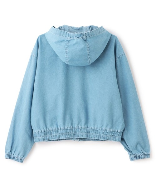 パーカー 「Trois Lapins」 テンセルデニム ジップアップフーディー キッズ 子供服 女の子の画像