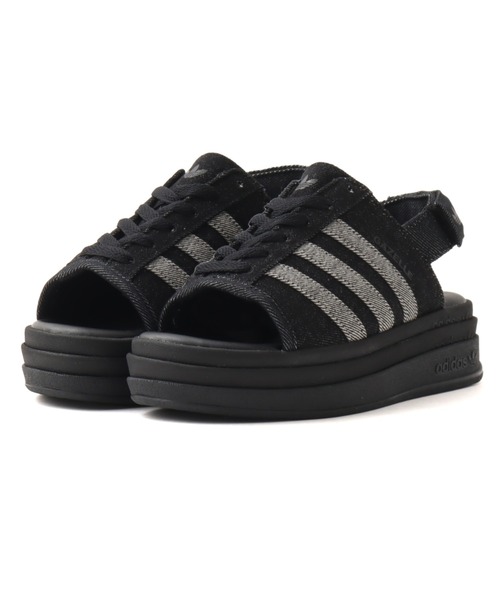 adidas GAZELLE スポーツサンダル ブラック adidas（アディダス） サンダル adidas GAZELLE BOLD SANDAL W
