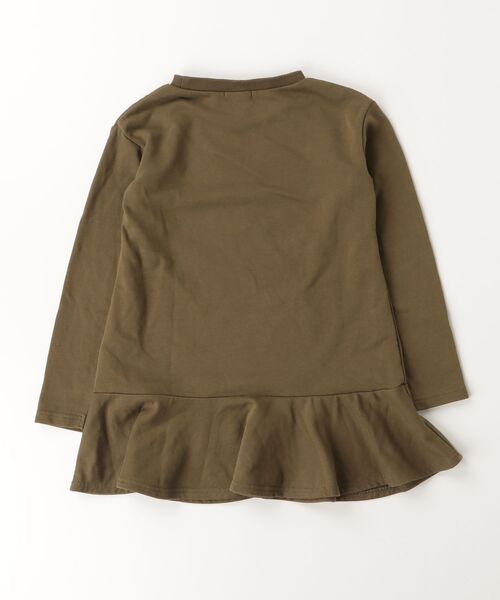 「X-girl Stages」 「KIDS」長袖ワンピース 130cm オリーブ キッズ_画像2