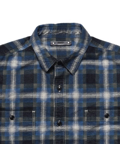 シャツ MINEDENIM (マインデニム) Plaid Print Flannel Work SH メンズの画像