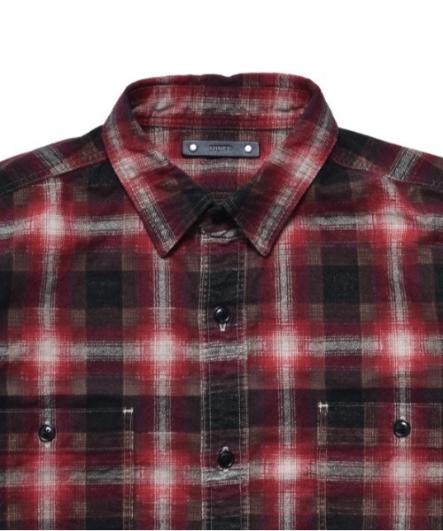 シャツ MINEDENIM (マインデニム) Plaid Print Flannel Work SH メンズの画像