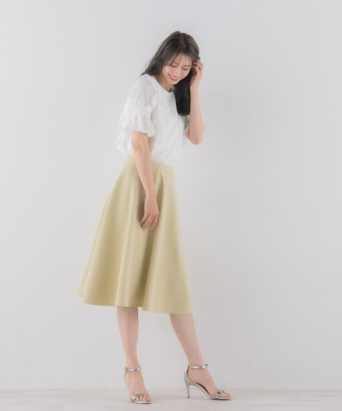 「QUEENS COURT」 半袖ブラウス M ホワイト レディース_画像5