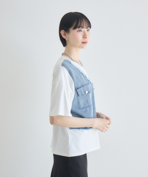 Paradise Picnic（パラダイスピクニック） tシャツ デニムパッチワーク