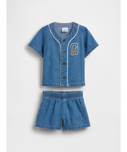 GAP（ギャップ） セットアップ デニム バーシティスタイル コーデ