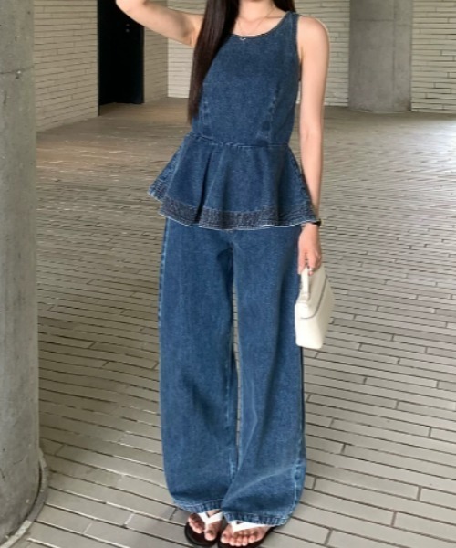 FAVORITO セットアップ デニムセットアップ レディース : ZOZOTOWN