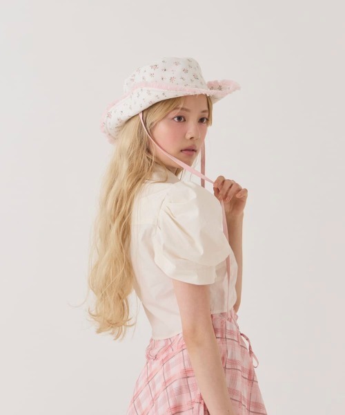 「kaorinomori」 ハット M/57.5cm ホワイト レディース_画像6