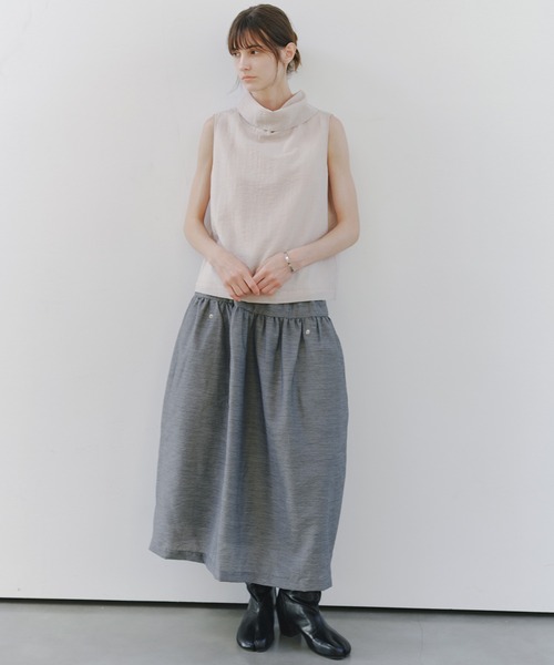 tageechita スカート 「tageechita」リネンライクバルーンスカート